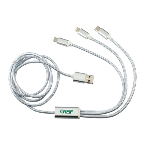 GREIF Realm 3-in-1 Long Charging Cable (MIN 100)