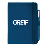 Greif® JournalBook® PEN COMBO Vienna Hard Bound Bundle Set with Printed Logo (MIN 96)