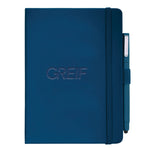 Greif® JournalBook® PEN COMBO Vienna Hard Bound Bundle Set with Embossed logo (MIN 96)