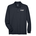 CORE365 Men's Pinnacle Performance Long Sleeve Piqué Polo with Greif Embroidered Logo