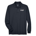 CORE365 Men's Pinnacle Performance Long Sleeve Piqué Polo with Greif Embroidered Logo