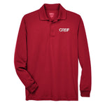 CORE365 Men's Pinnacle Performance Long Sleeve Piqué Polo with Greif Embroidered Logo