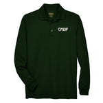 CORE365 Men's Pinnacle Performance Long Sleeve Piqué Polo with Greif Embroidered Logo