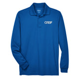 CORE365 Men's Pinnacle Performance Long Sleeve Piqué Polo with Greif Embroidered Logo
