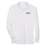 CORE365 Men's Pinnacle Performance Long Sleeve Piqué Polo with Greif Embroidered Logo