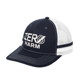 Zero Harm - Boné Trucker Snapback de Duas Listras com Logotipo Bordado