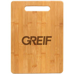 Greif® 11 1/2 Inch Bamboo Rectangle Cutting Board with Handle