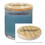 Greif® - 14oz Scented Glass Candle with Wooden Lid Engraving