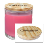 Greif® - 14oz Scented Glass Candle with Wooden Lid Engraving