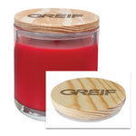Greif® - 14oz Scented Glass Candle with Wooden Lid Engraving