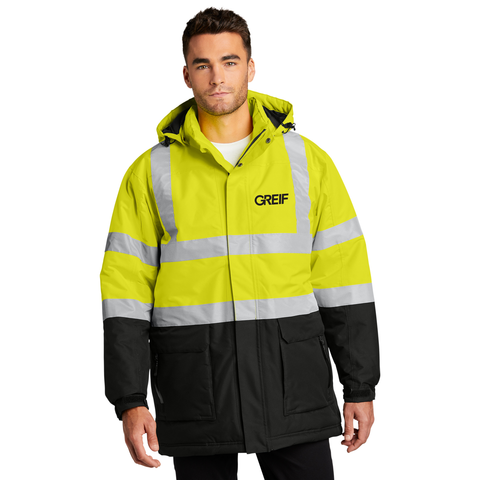 Port Authority® - ANSI 107 Class 3 Safety Heavyweight Parka with GREIF Embroidery Logo