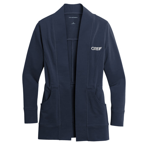 Port Authority Ladies Microterry Cardigan with GREIF embroidery