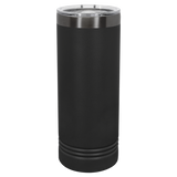 GREIF 22 oz. Ghost Black ION-Plated Skinny Tumbler with Slider Lid