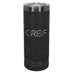 GREIF 22 oz. Ghost Black ION-Plated Skinny Tumbler with Slider Lid