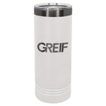 GREIF 22 oz. Ghost Black ION-Plated Skinny Tumbler with Slider Lid