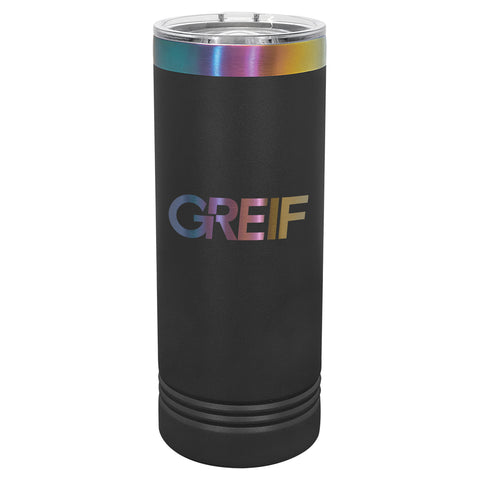 GREIF 22 oz. Prismatic Effect ION-Plated Skinny Tumbler with Slider Lid