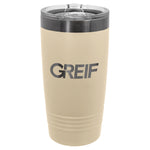 GREIF 20oz LIMITED EDITION Collection Ghost Black ION-Plated Tumbler with Slider Lid