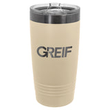 GREIF 20oz LIMITED EDITION Collection Ghost Black ION-Plated Tumbler with Slider Lid