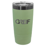 GREIF Polar Camel 20 oz. Summer Sage/Ghost Black ION-Plated Ringneck Tumbler with Slider Lid