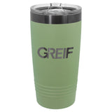 GREIF Polar Camel 20 oz. Summer Sage/Ghost Black ION-Plated Ringneck Tumbler with Slider Lid