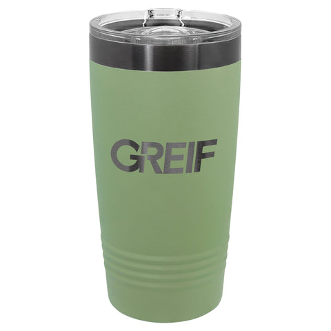 GREIF Polar Camel 20 oz. Summer Sage/Ghost Black ION-Plated Ringneck Tumbler with Slider Lid