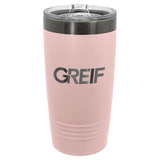 GREIF Polar Camel 20 oz. Blush/Ghost Black ION-Plated Ringneck Tumbler with Slider Lid