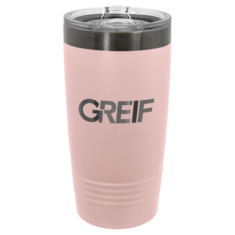 GREIF Polar Camel 20 oz. Blush/Ghost Black ION-Plated Ringneck Tumbler with Slider Lid