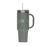 Greif® 40 oz Stainless Steel Handle Tumbler with Flip Lid and Straw
