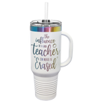 GREIF 40oz Prismatic Effect ION-Plated Travel Mug with Handle & Straw