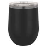 GREIF 12oz Ghost Black ION-Plated Stemless Wine Tumbler with Lid