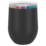 GREIF 12oz Prismatic Effect ION-Plated Stemless Wine Tumbler with Lid