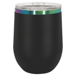 GREIF 12oz Prismatic Effect ION-Plated Stemless Wine Tumbler with Lid