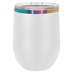 GREIF 12oz Prismatic Effect ION-Plated Stemless Wine Tumbler with Lid