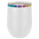 GREIF 12oz Prismatic Effect ION-Plated Stemless Wine Tumbler with Lid