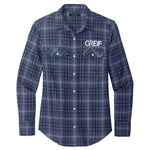 Port Authority Ladies Long Sleeve Ombre Plaid Shirt
