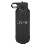 GREIF 32oz Ghost Black ION-Plated Water Bottle