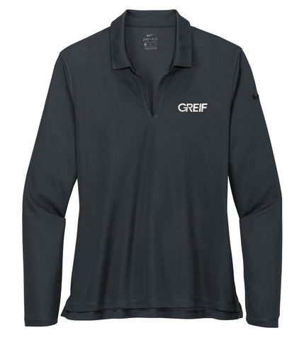 Greif® - Nike® LADIES LONG-SLEEVE Dri-FIT Micro Pique 2.0 Polo with EMB Logo