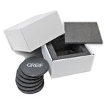 Greif® 4" Round Slate Coaster Set-6 Piece