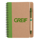 Greif® Value Eco-Friendly Spiral Notebook with Pen (MIN 150)