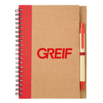 Greif® Value Eco-Friendly Spiral Notebook with Pen (MIN 150)