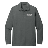 GREIF® TravisMathew Oceanside Heather Long Sleeve Polo with Embroidery Logo
