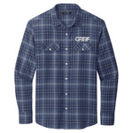 Port Authority Long Sleeve Ombre Plaid Shirt