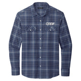 Port Authority Long Sleeve Ombre Plaid Shirt