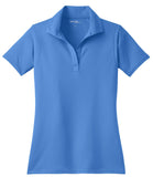 Front View of Blue Lake Sport-Tek Women's Micropique Sport-Wick Polo. LST650