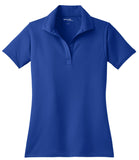 Front View of True Royal Sport-Tek Women's Micropique Sport-Wick Polo. LST650