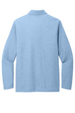 Rear View of AllureHthr TravisMathew Oceanside Heather Long Sleeve Polo TM1MZ343