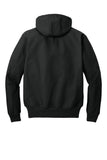 Rear View of Black Carhartt Thermal-Lined Duck Active Jac. CT106678