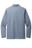 Rear View of BlNightsHt TravisMathew Oceanside Heather Long Sleeve Polo TM1MZ343
