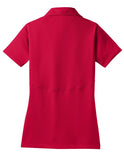 Rear View of DeepRed Sport-Tek Women's Micropique Sport-Wick Polo. LST650