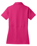Rear View of Pink Raspberry Sport-Tek Women's Micropique Sport-Wick Polo. LST650